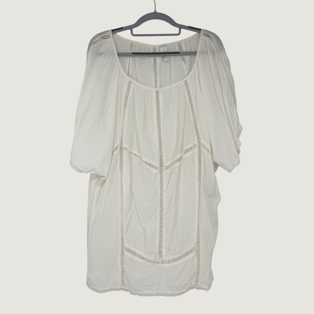 Zimmermann Ivory Ladder Lace Boho Tunic Blouse Top Size 1 US 4 Small